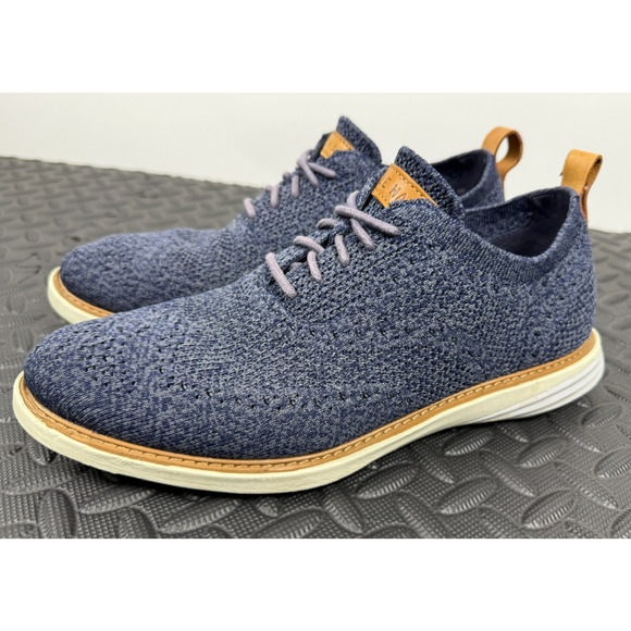 Cole Haan Original Grand Stitchlite Wing Oxford Men's Size 9 M Navy Ivory 33107 - Picture 1 of 8
